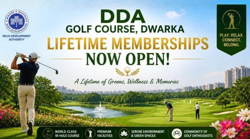 Lush green fairways and driving range at the newly inaugurated DDA Golf Course in Dwarka Sector-24, New Delhi.