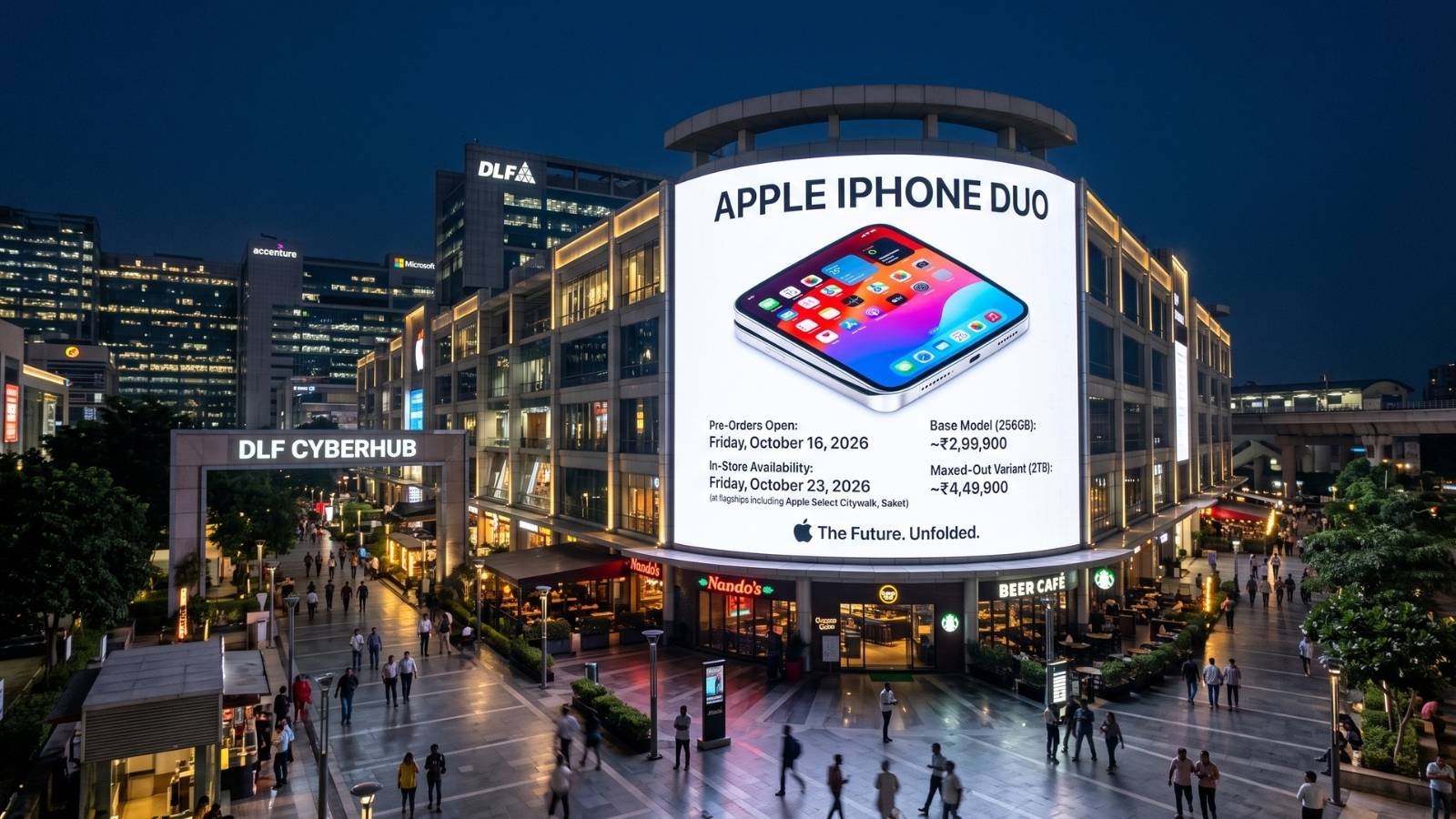 A visual representation of iphone duo hoarding in gurugram dlf cyberhub